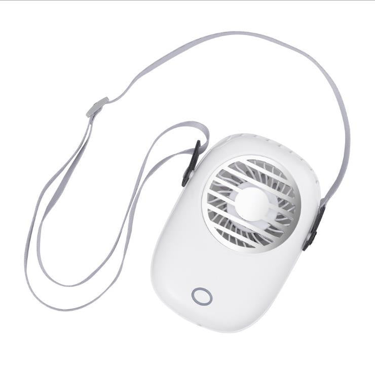 New USB Rechargeable Fan Mini Handheld Small Electric Fan Hanging Waist Hanging Neck Fan Portable Fan Lazy Fan