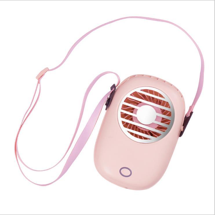 New USB Rechargeable Fan Mini Handheld Small Electric Fan Hanging Waist Hanging Neck Fan Portable Fan Lazy Fan