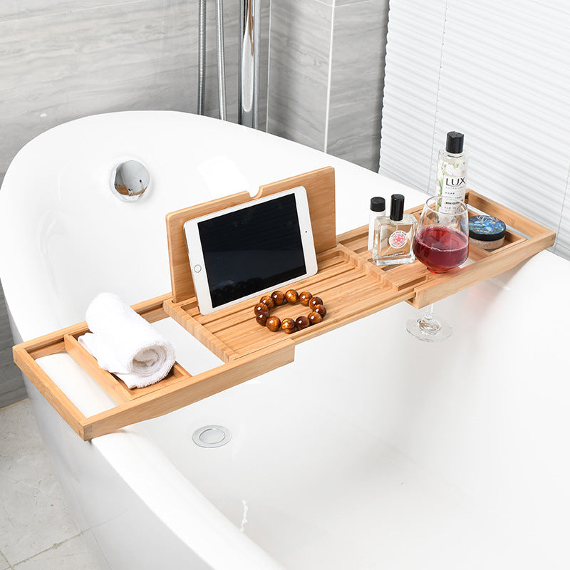 Disassembly and assembly of bathtub rack bathtub rack light luxury telescopic non-slip bath rack hotel bathroom bathtub board assembly